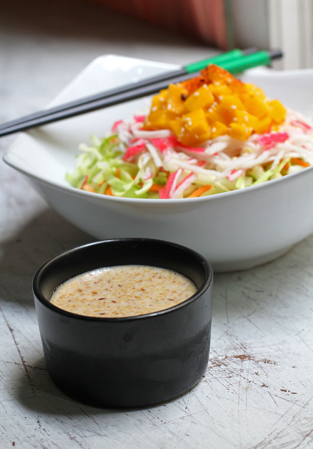 Japanese-Style Salad with Roasted Sesame Dressing
