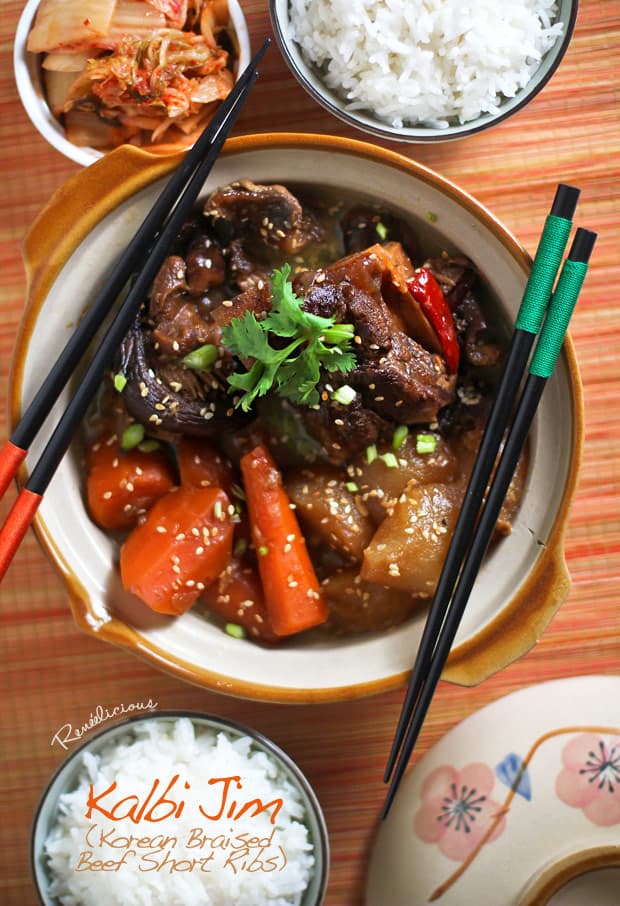 Kalbi Jim (Korean Braised Beef Short Ribs)