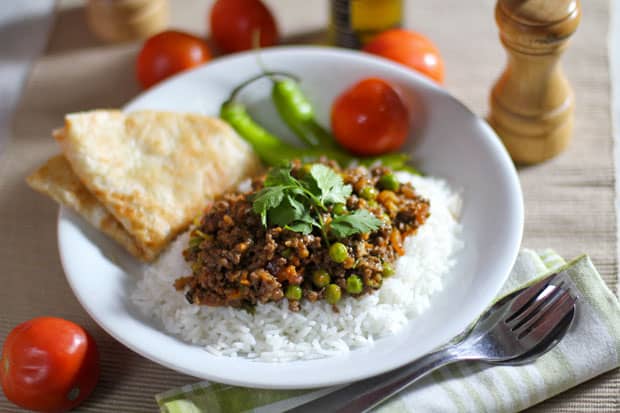 Kheema: Indian Ground Beef with Peas