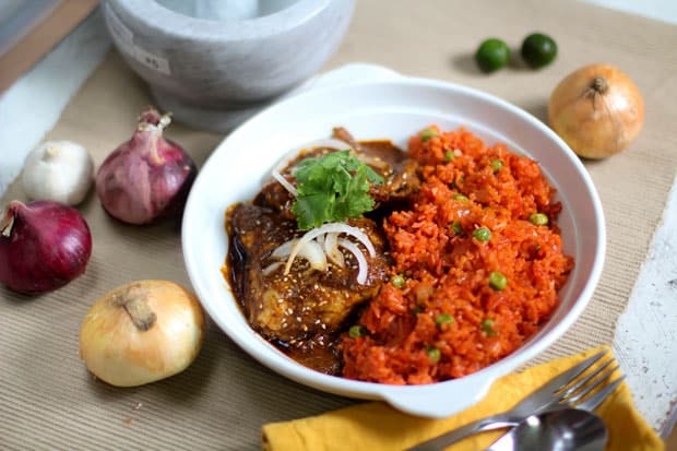 Oaxacan Chicken Mole with Red Rice