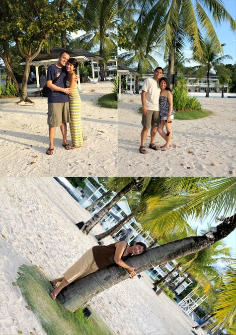 Couples posing at the Plantation Bay in Cebu