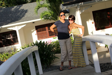 Ren and Brooke striking a pose at the Plantation Bay in Cebu