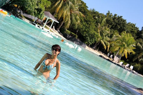 Ren in a bikini Plantation Bay in Cebu