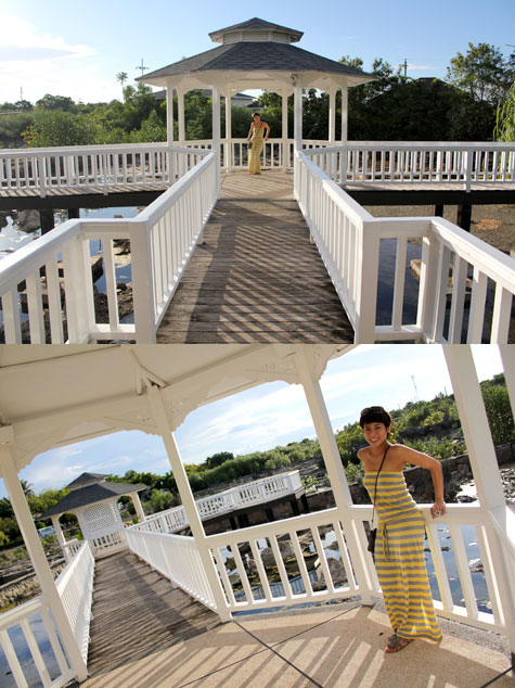 Ren posing at the gazebo of the Plantation Bay in Cebu