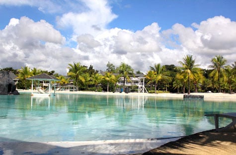 Clouds and blue skies over Plantation Bay