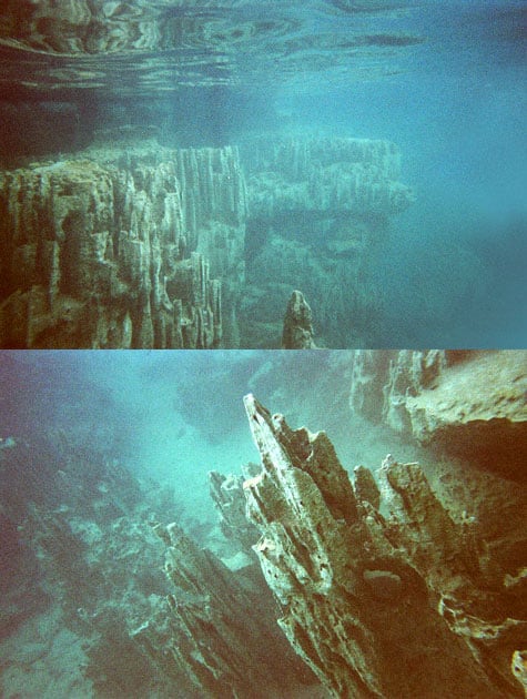 Unique stalagmites formation of Kayangan Lake
