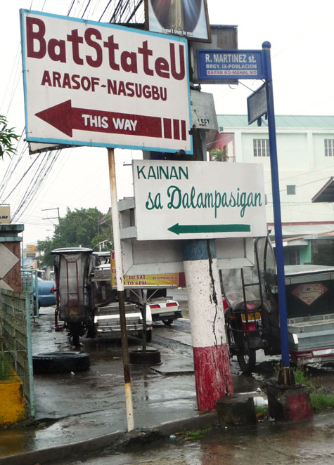 Signage to Kainan sa Dalampasigan