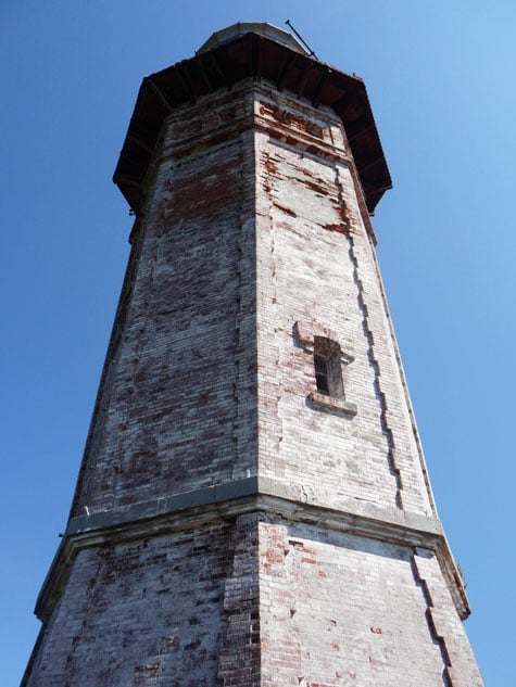 Close-up of the lighthouse