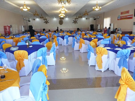 Inside the convention center at Hannah's Beach Resort