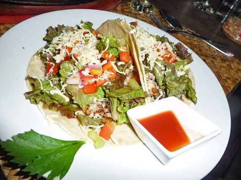 Chicken burritos at Kapuluan Vista Resort