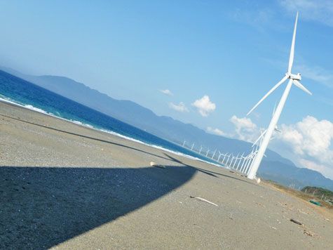 Shadow of Bangui Bay Windmills