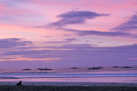 Striking sunset photo at Palawan beach