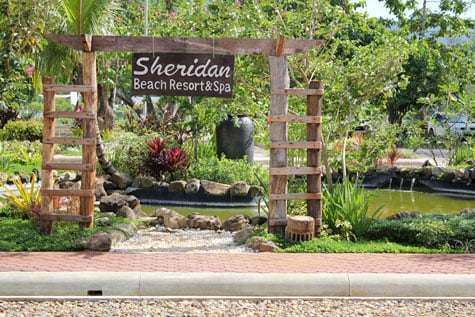 Sheridan Beach Resort and Spa signage