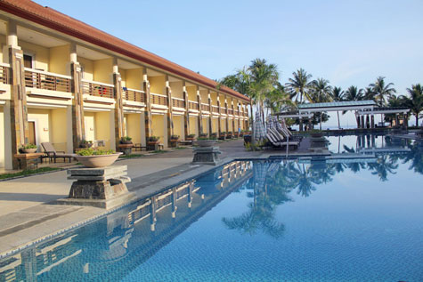 Expansive pool at the resort