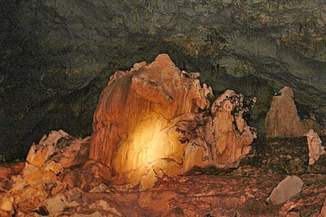 Colossal stalactites of Underground River