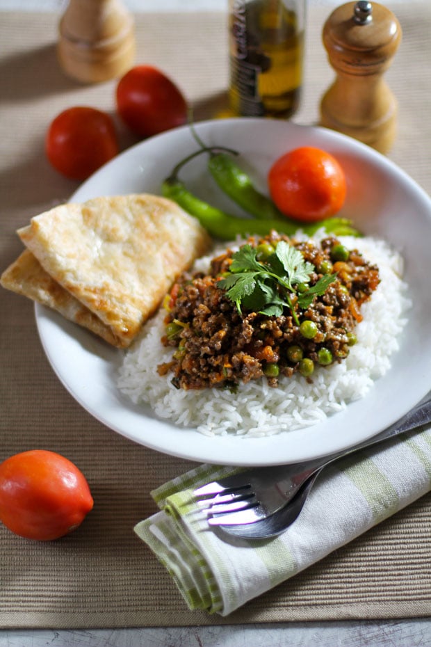 Kheema Indian Ground Beef with Peas