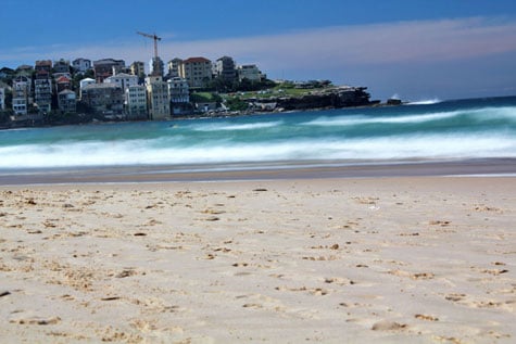 Invisible shark nets in Bondi Beach, Sydney, Australia