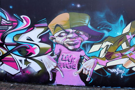 Unique hip-hop graffiti at Bondi Beach, Sydney, Australia