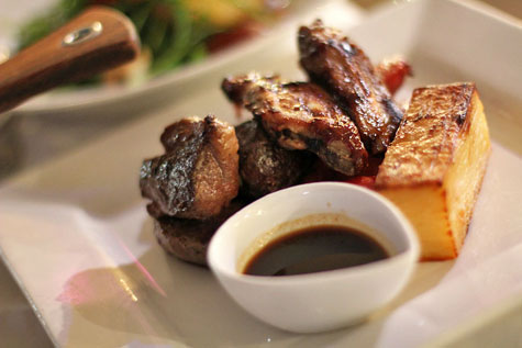 Kangaroo steak with mixed grill