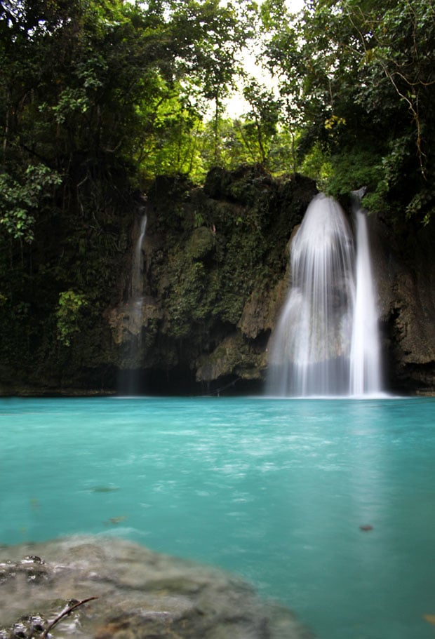 Getting a Massage at Kawasan Falls, Badian, Cebu, Philippines