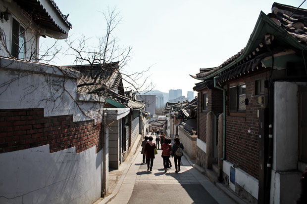 Walk through Old Seoul at Bukchon Hanok Village, Seoul, South Korea