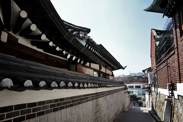 Walk through Old Seoul at Bukchon Hanok Village, Seoul, South Korea