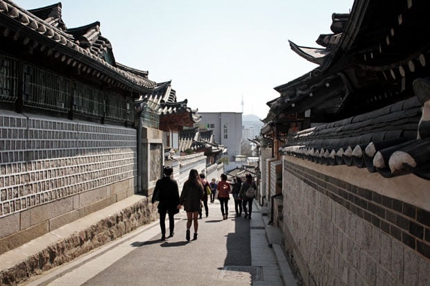 Walk through Old Seoul at Bukchon Hanok Village, Seoul, South Korea