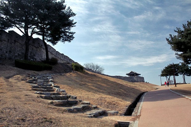 Climb Hwaseong Fortress Wall in Suwon, South Korea