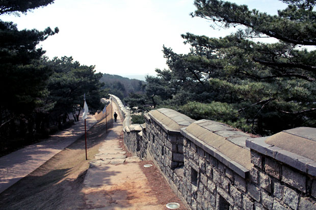 Climb Hwaseong Fortress Wall in Suwon, South Korea