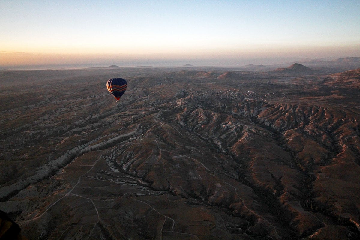 Watching the Sun Rise in a Hot Air Balloon with Cappadocia Voyager Balloons