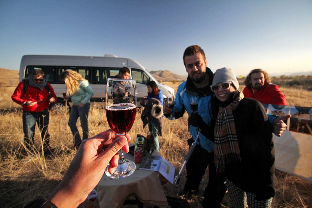 Watching the Sun Rise in a Hot Air Balloon with Cappadocia Voyager Balloons