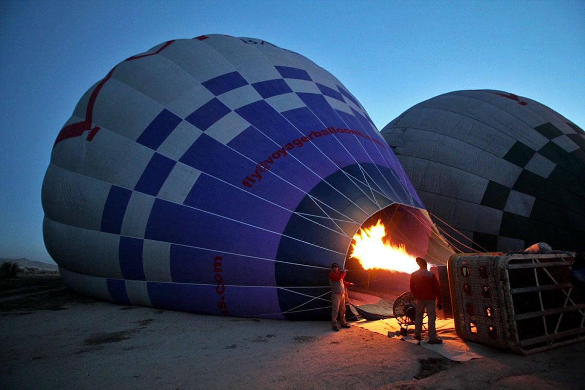 Watching the Sun Rise in a Hot Air Balloon with Cappadocia Voyager Balloons