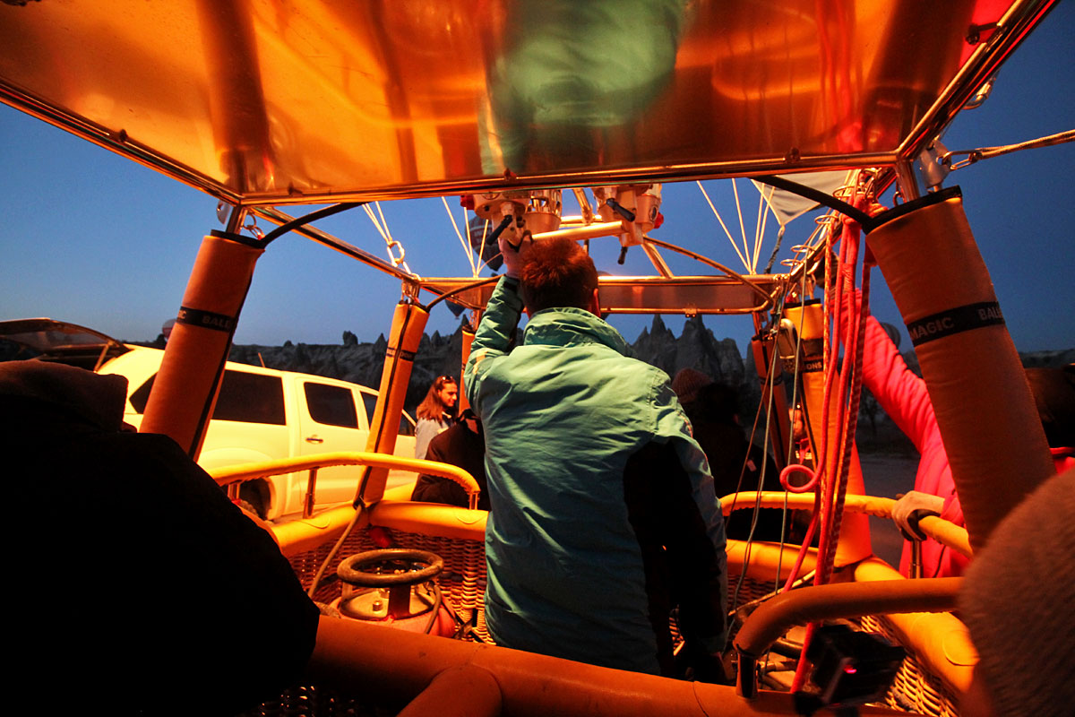 Watching the Sun Rise in a Hot Air Balloon with Cappadocia Voyager Balloons