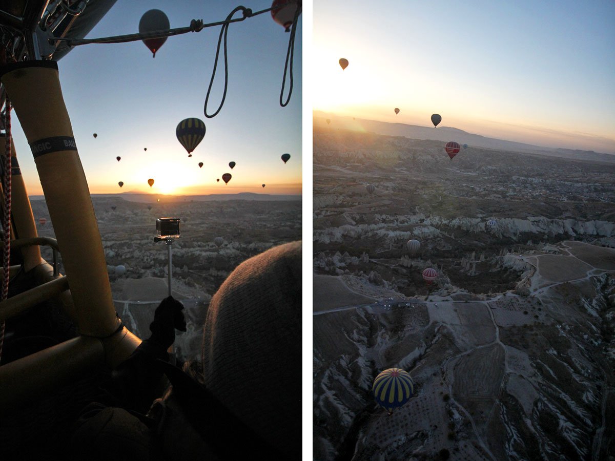 Watching the Sun Rise in a Hot Air Balloon with Cappadocia Voyager Balloons