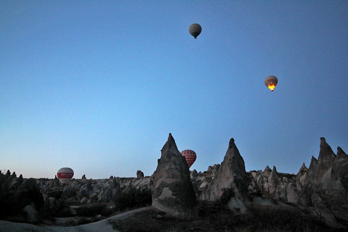 Watching the Sun Rise in a Hot Air Balloon with Cappadocia Voyager Balloons