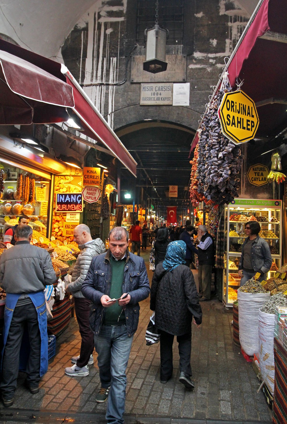 The Grand and Egyptian Spice Bazaars and Rustem Pasha Mosque in Istanbul, Turkey