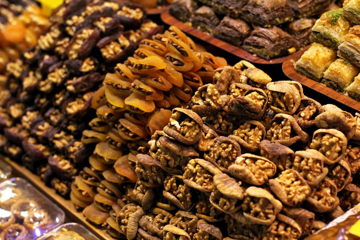 The Grand and Egyptian Spice Bazaars and Rustem Pasha Mosque in Istanbul, Turkey