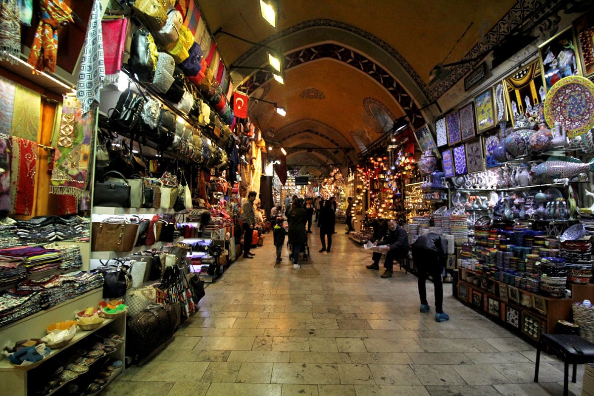 The Grand and Egyptian Spice Bazaars and Rustem Pasha Mosque in Istanbul, Turkey