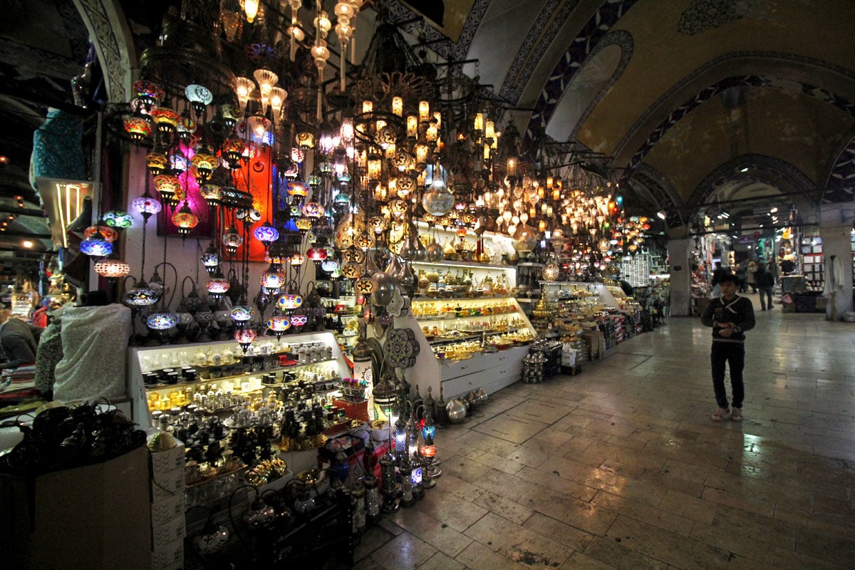 The Grand and Egyptian Spice Bazaars and Rustem Pasha Mosque in Istanbul, Turkey