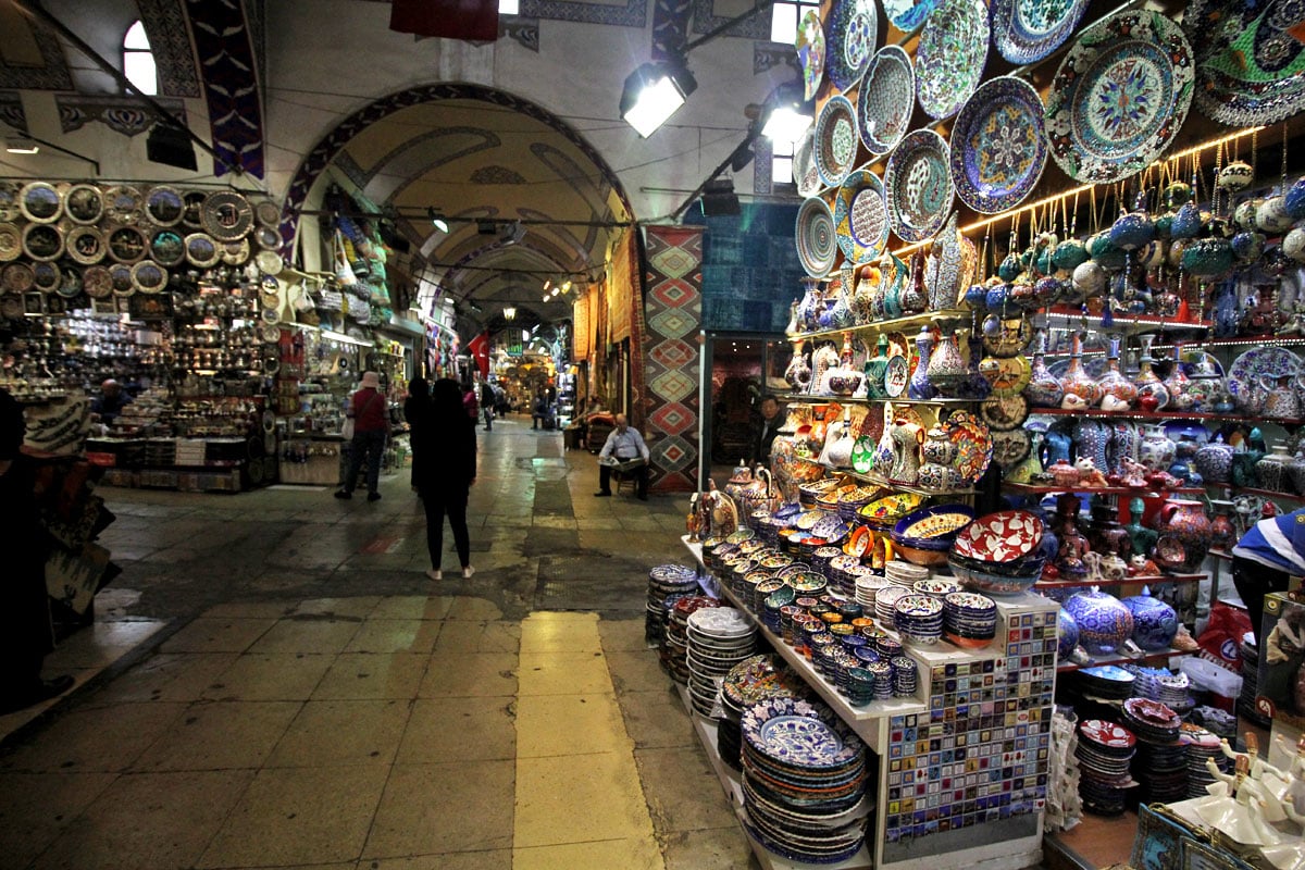 The Grand and Egyptian Spice Bazaars and Rustem Pasha Mosque in Istanbul, Turkey