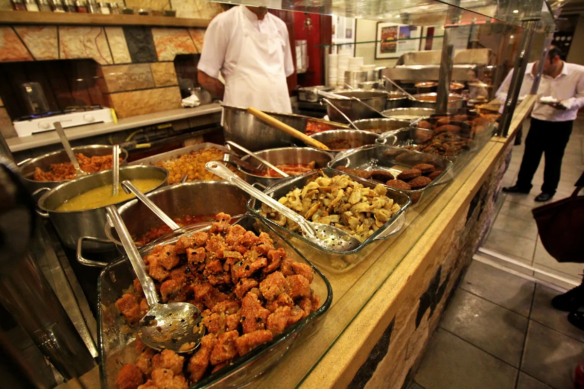 Turkish food at a restaurant in Istanbul