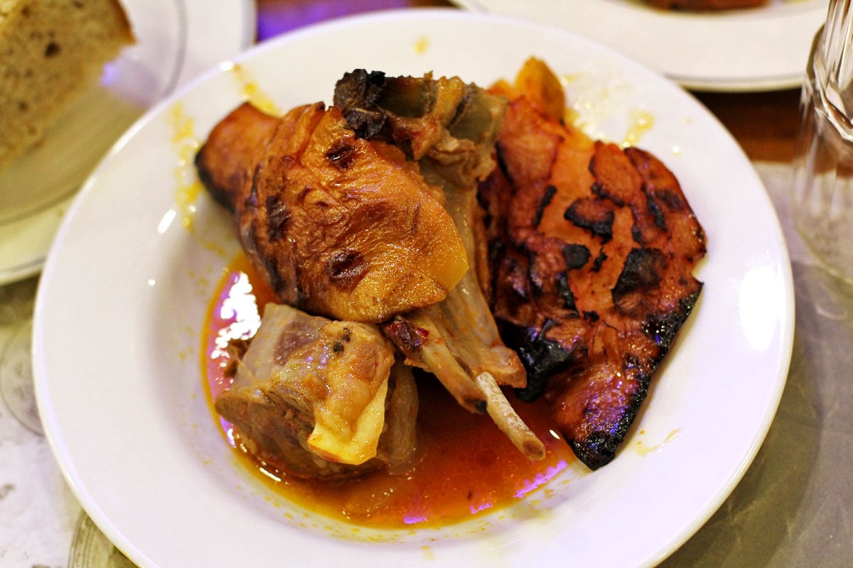 Turkish dishes at a restaurant in Istanbul