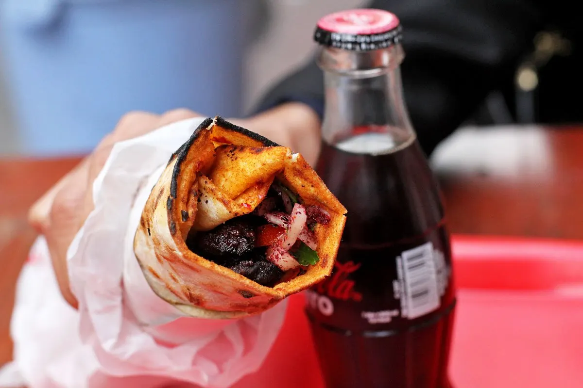 Lamb wrap at a restaurant in Istanbul
