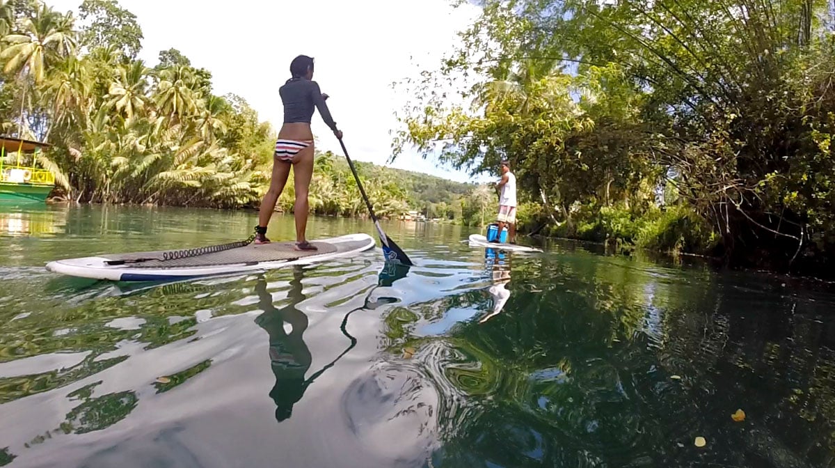 Go Stand Up Paddleboarding and Mountain Biking at Loboc River in Bohol, the Philippines