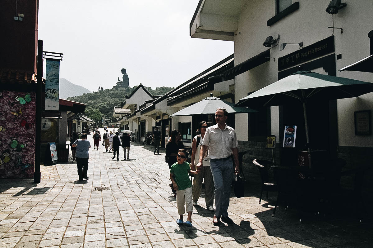 A Cable Car, a Giant Buddha, and a Streetful of Seafood on Lantau Island, Hong Kong