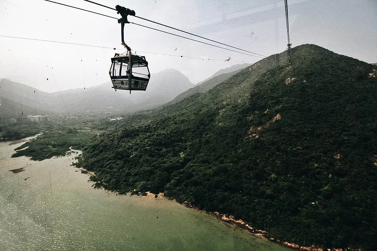 A Cable Car, a Giant Buddha, and a Streetful of Seafood on Lantau Island, Hong Kong A Cable Car, a Giant Buddha, and a Streetful of Seafood on Lantau Island, Hong Kong