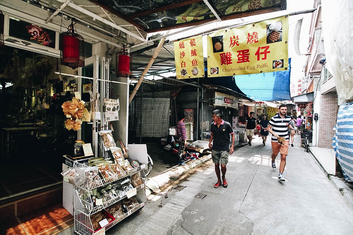A Cable Car, a Giant Buddha, and a Streetful of Seafood on Lantau Island, Hong Kong
