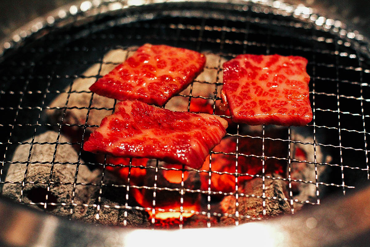 Kobe beef at Tsurugyu in Osaka, Japan