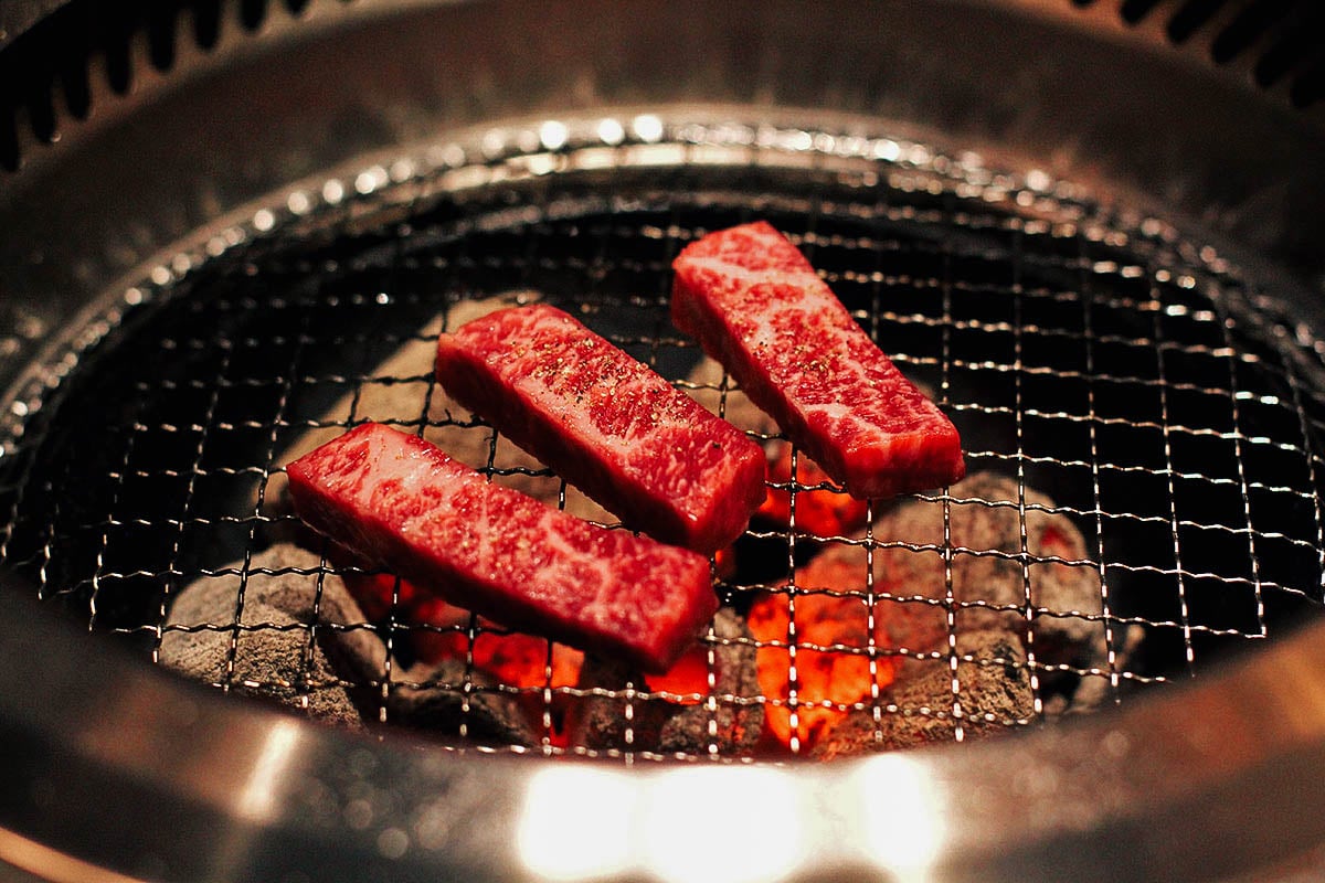 Kobe beef at Tsurugyu in Osaka, Japan