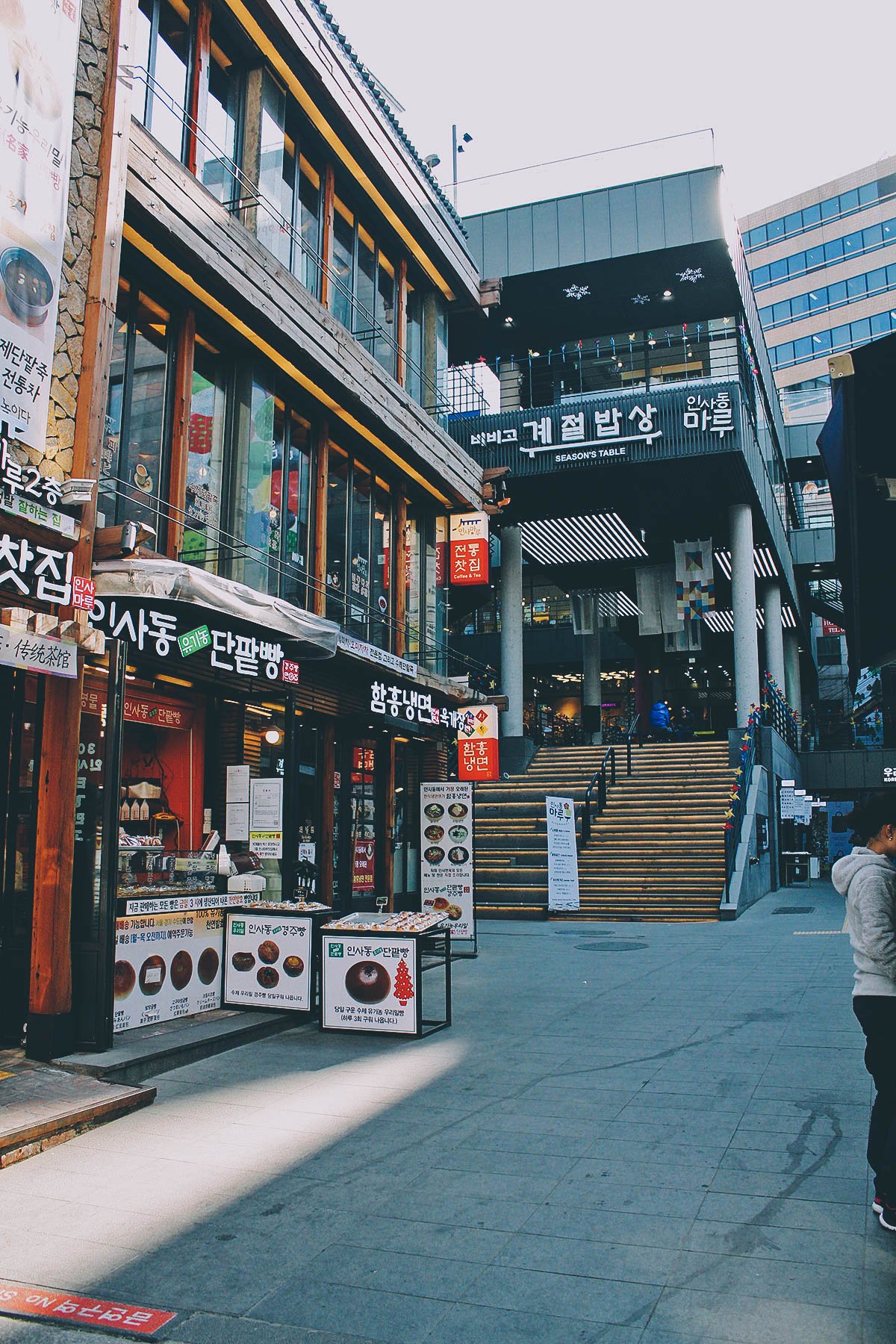Insadong, Myeongdong, and Hongdae in Seoul, South Korea